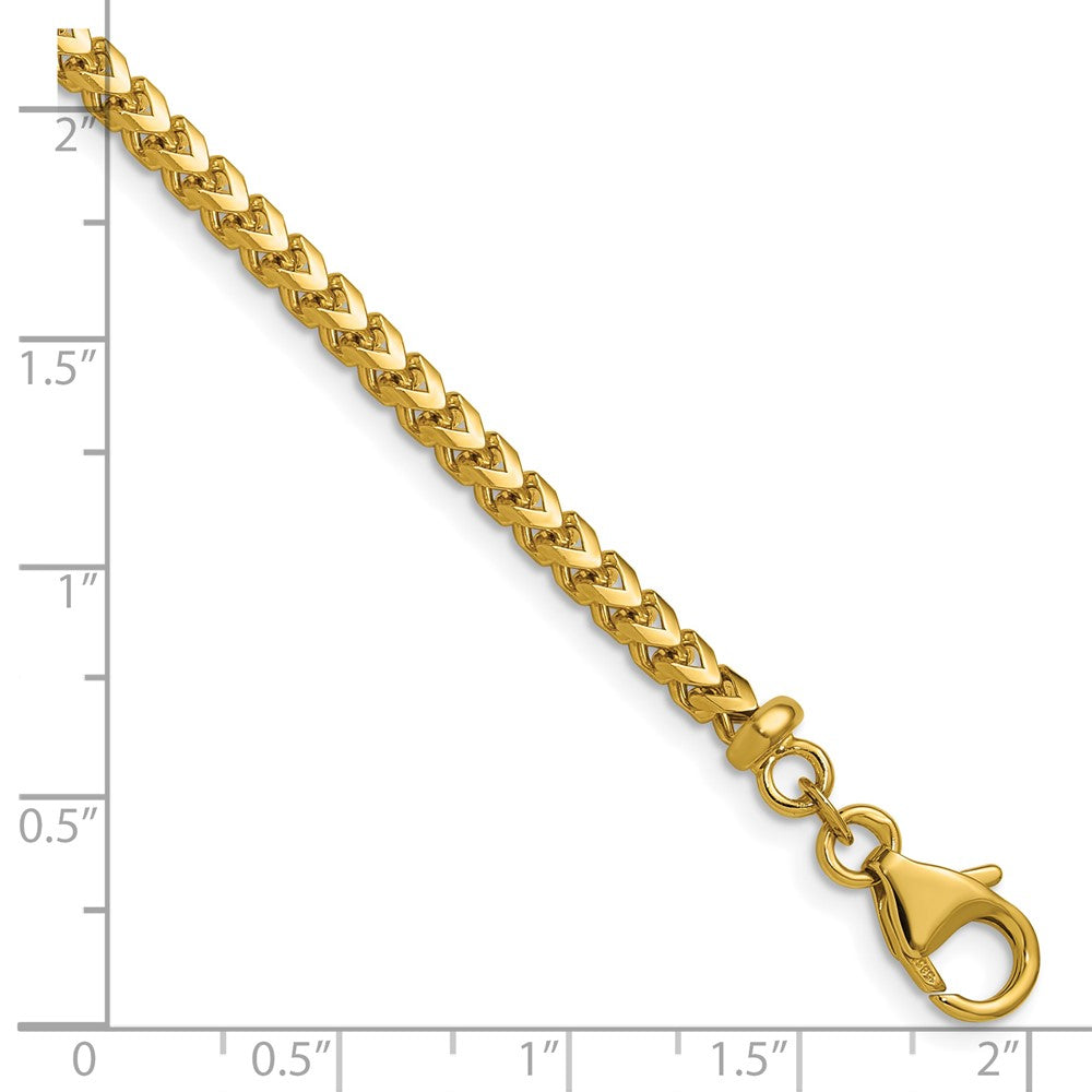 22 Inch 14K Yellow Gold 3.05mm Franco Chain Necklace