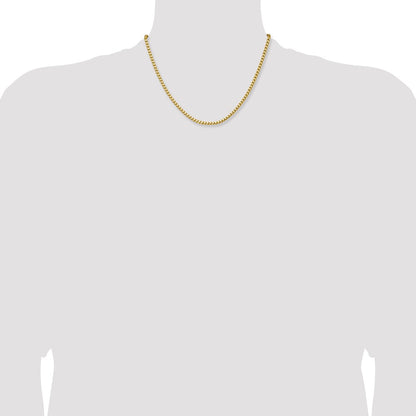 18 Inch 14K Yellow Gold 3.05mm Franco Chain Necklace