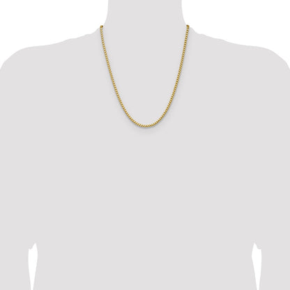 22 Inch 14K Yellow Gold 3.05mm Franco Chain Necklace