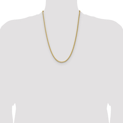 24 Inch 14K Yellow Gold 3.05mm Franco Chain Necklace