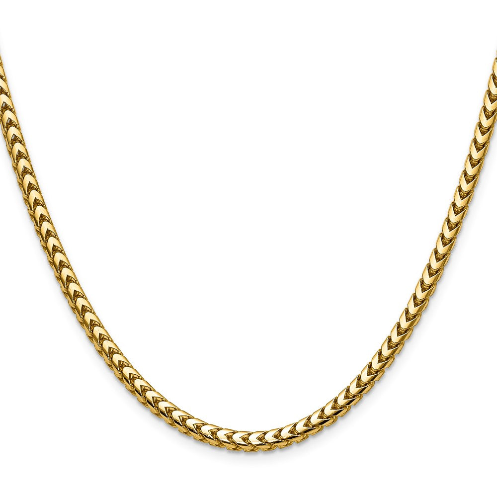 22 Inch 14K Yellow Gold 3.7mm Franco Chain Necklace