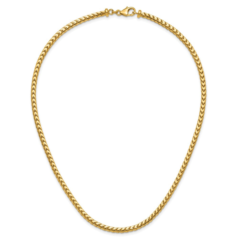 2 Inch 14K Yellow Gold 3.7mm Franco Chain Necklace