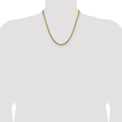 2 Inch 14K Yellow Gold 3.7mm Franco Chain Necklace