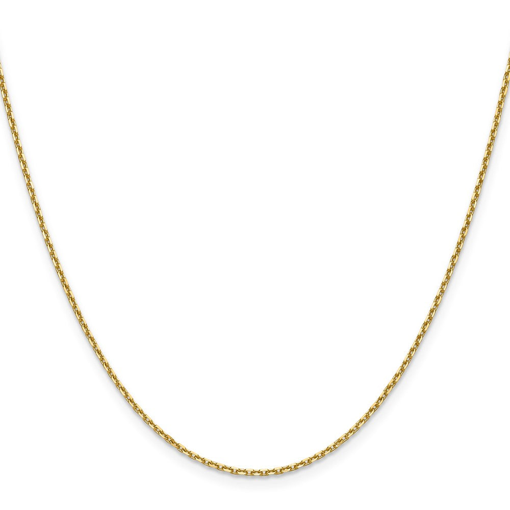 16 Inch 14K Yellow Gold 1.5mm D/C Square Cable Chain Necklace