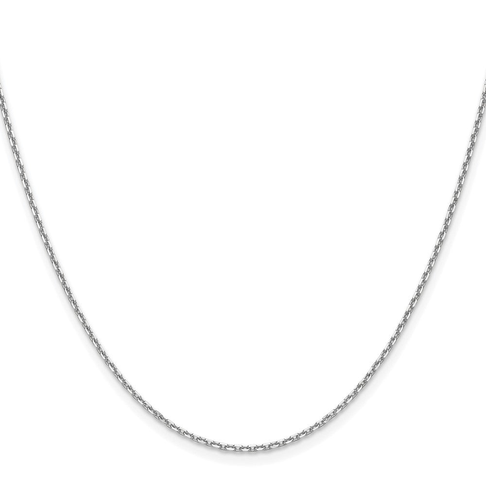2 Inch 14K White Gold 1.5mm D/C Square Cable Chain Necklace