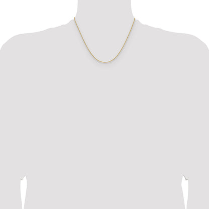14K Yellow Gold 1.25mm D/C Round Cable Chain Necklace