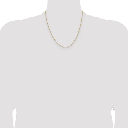 2 Inch 14K Yellow Gold 1.45mm D/C Round Cable Chain Necklace