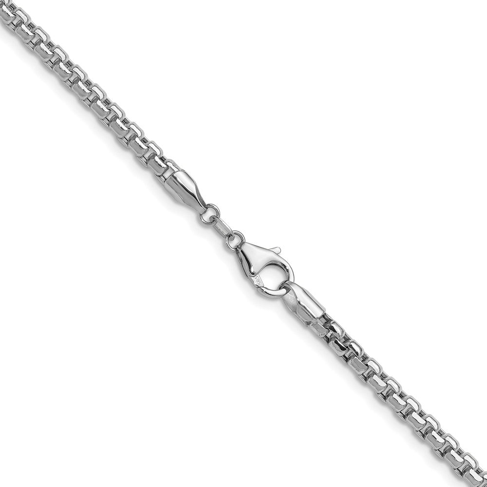 14K White Gold Wg 2.2mm Solid Beveled D/C Paperclip Chain Necklace