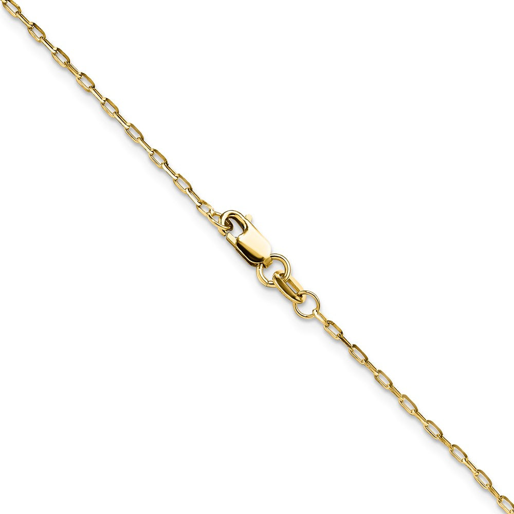 24 Inch 14K Yellow Gold 1.4mm D/C Open Long Link Cable Chain Necklace