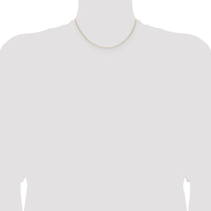 16 Inch 14K Yellow Gold 1mm D/C Oval Link Chain Necklace