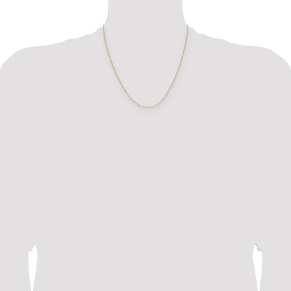 2 Inch 14K Yellow Gold 1mm D/C Oval Link Chain Necklace