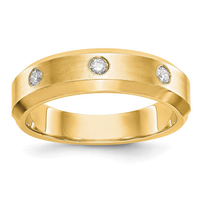 True Origin 14K Yellow Gold Men's 1/6 carat Lab Grown Diamond VS+ F+ Complete Wedding Band Ring