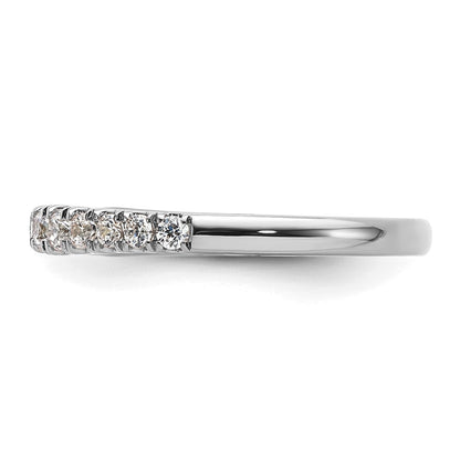 True Origin 14K White Gold 3/8 carat Lab Grown Diamond VS+ F+ Complete Wedding Band Ring