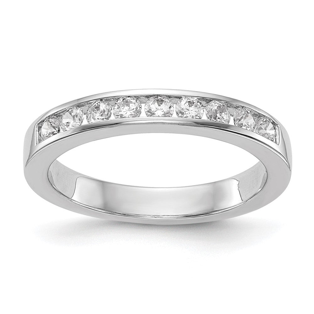 14K White Gold 5/8 carat Lab Grown Diamond VS/SI+ G+ Complete Wedding Band Ring