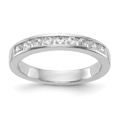 14K White Gold 5/8 carat Lab Grown Diamond VS/SI+ G+ Complete Wedding Band Ring