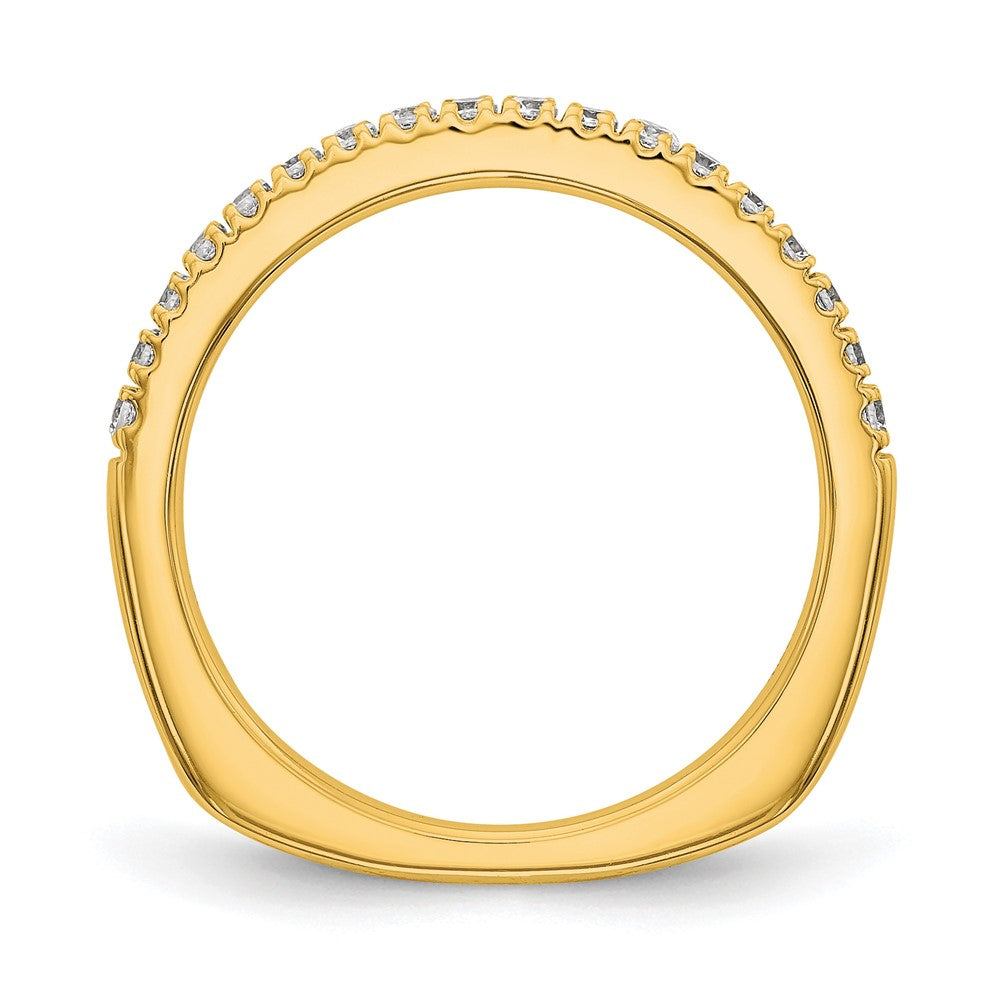 True Origin 14K Yellow Gold 3/8 carat Lab Grown Diamond VS+ F+ Complete Wedding Band Ring