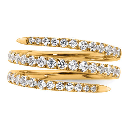 True Origin 14K Yellow Gold 3/4 carat Lab Grown Diamond VS+ F+ Complete Fasion Wedding Band Ring