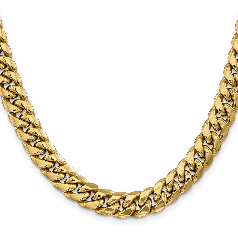 24 Inch 10K Semi-Solid 9.3mm Miami Cuban Chain Necklace