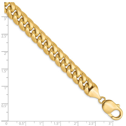 9 Inch 10K Semi-Solid 9.3mm Miami Cuban Chain Bracelet