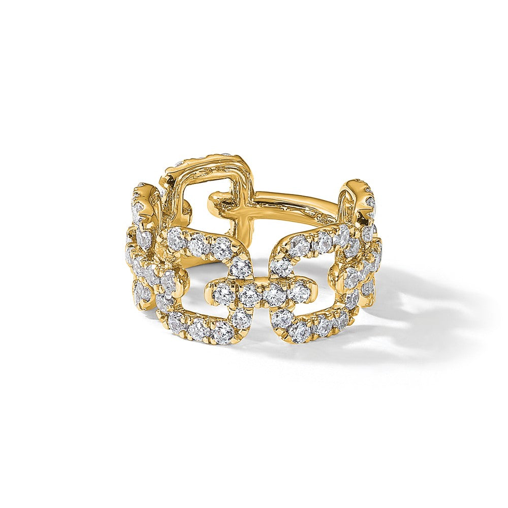 True Origin 14K Yellow Gold 2 3/8 carat Lab Grown Diamond VS+ F+ Complete Wedding Band Ring