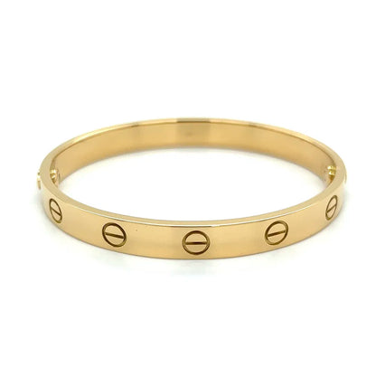 Designer Inspired Brushed LOVE Bangle Bracelet Classic Model Screw Clasp