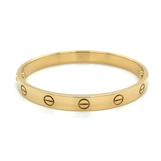 Designer Inspired Brushed LOVE Bangle Bracelet Classic Model Screw Clasp