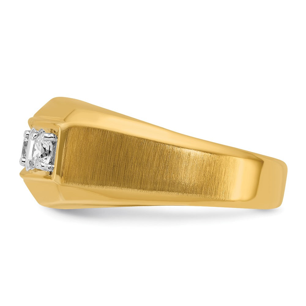14k Two-tone Gold Men's 1/2 carat Diamond Complete Ring