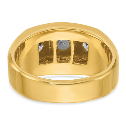 14k Two-tone Gold Men's 1/2 carat Diamond Complete Ring