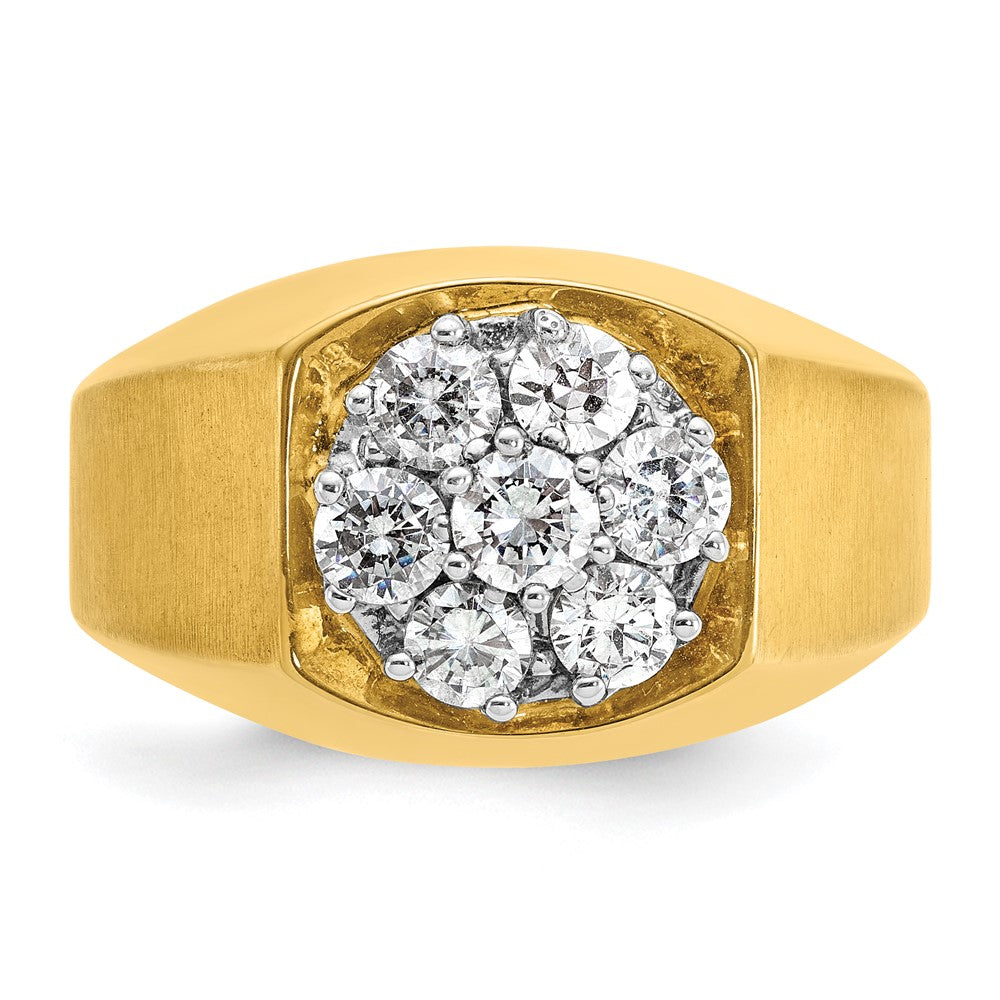 14k Two-Tone 1 Ct. Lab Grown Diamond VS/SI+ G+ Men's Cluster Ring