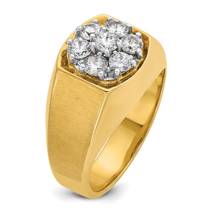 14k Two-Tone 1 Ct. Lab Grown Diamond VS/SI+ G+ Men's Cluster Ring