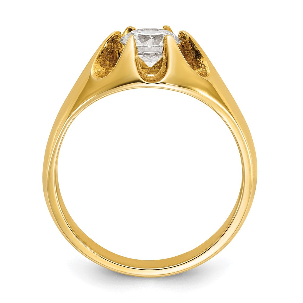 14k Yellow Gold 1 Ct. Lab Grown Diamond VS/SI+ G+ Men's Ring