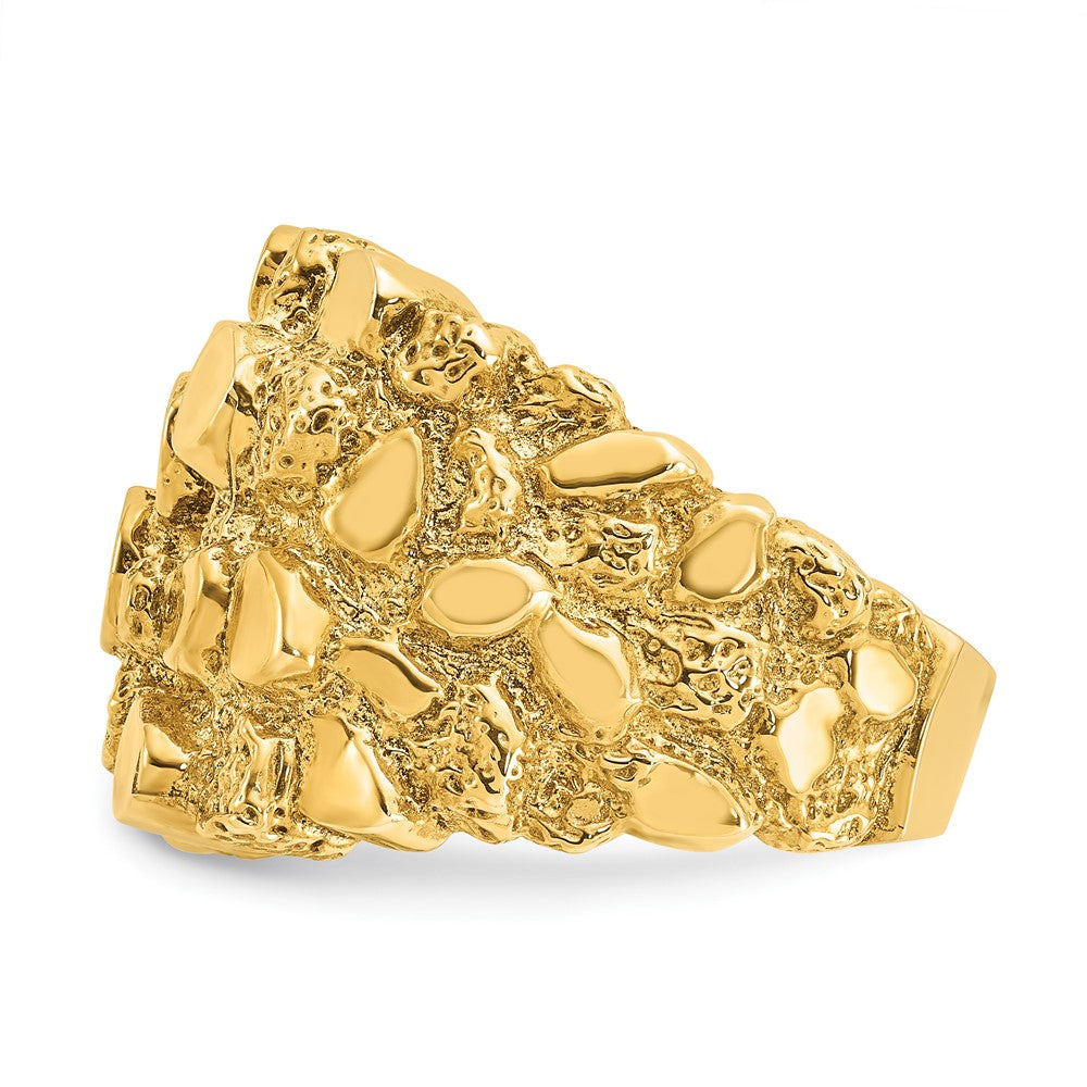 14k Yellow Gold Men's Nugget Ring
