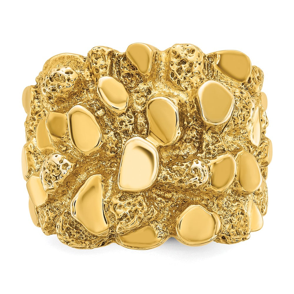 14k Yellow Gold Men's Nugget Ring