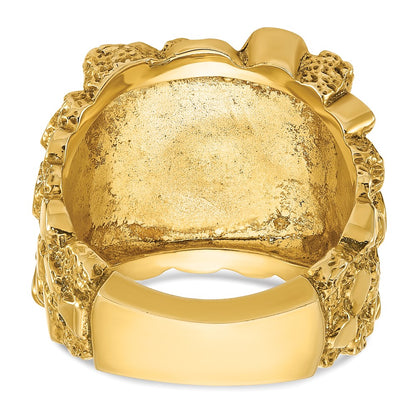 14k Yellow Gold Men's Nugget Ring