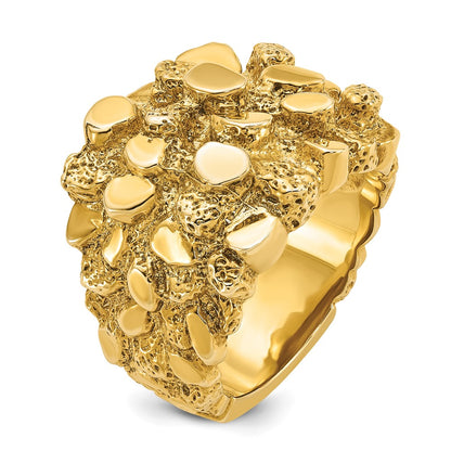 14k Yellow Gold Men's Nugget Ring
