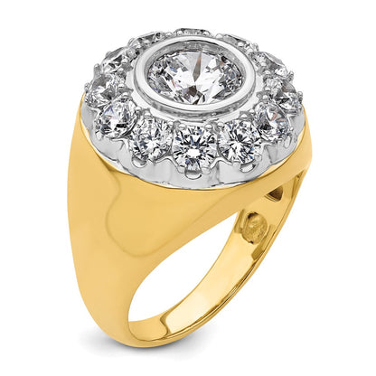 14k Two-Tone 2 1/2 Ct. Lab Grown Diamond VS/SI+ G+ Men's Cluster Ring