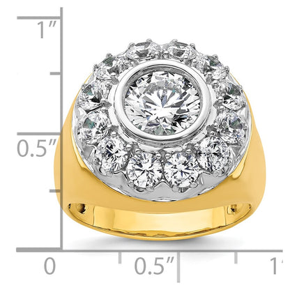 14k Two-Tone 2 1/2 Ct. Lab Grown Diamond VS/SI+ G+ Men's Cluster Ring