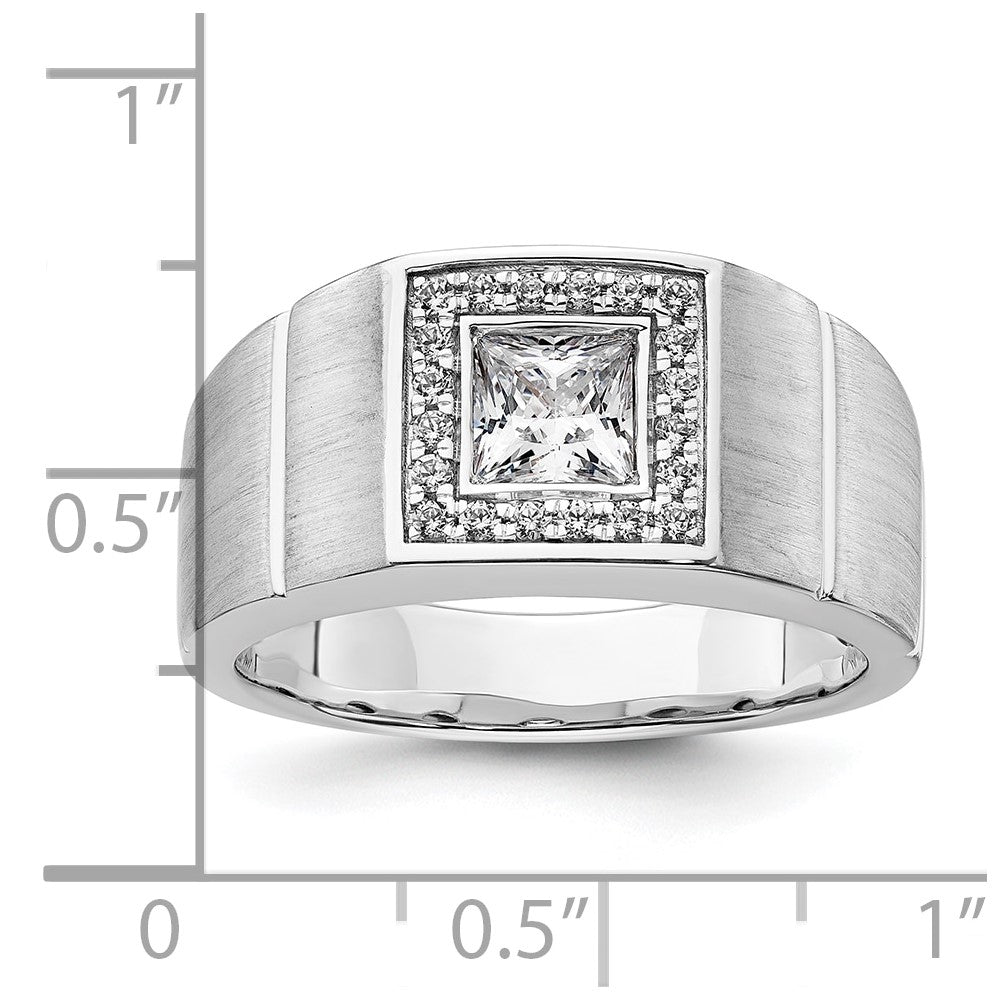 14k White Gold 1 Ct. Lab Grown Diamond VS/SI+ G+ Men's Ring