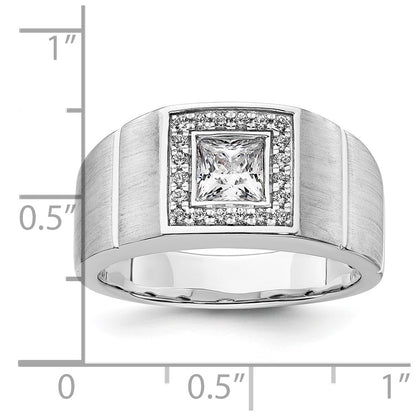 14k White Gold 1 Ct. Lab Grown Diamond VS/SI+ G+ Men's Ring