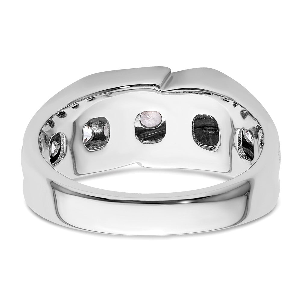 14k White Gold 1 3/8 Ct. Lab Grown Diamond VS/SI+ G+ Satin Men's Ring