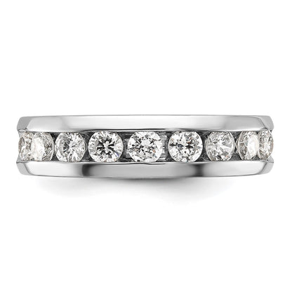 14k White Gold Men's 1 carat Diamond Complete Ring