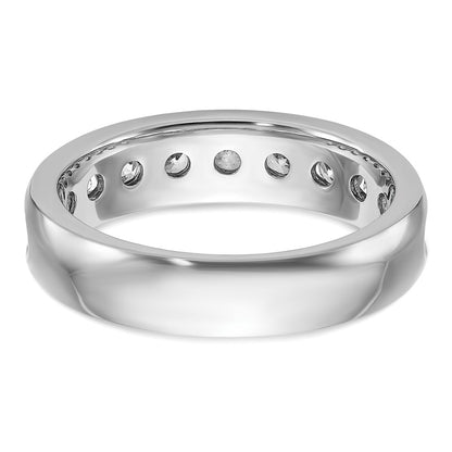 14k White Gold Men's 1 carat Diamond Complete Ring