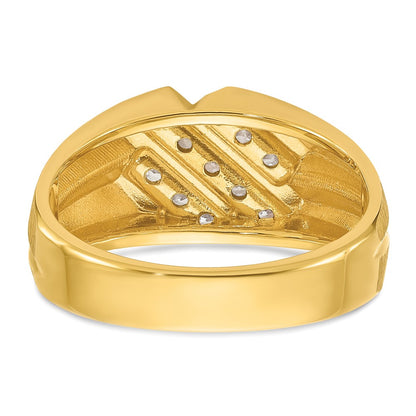 14k Yellow Gold Men's 1/2 carat Diamond Complete Ring