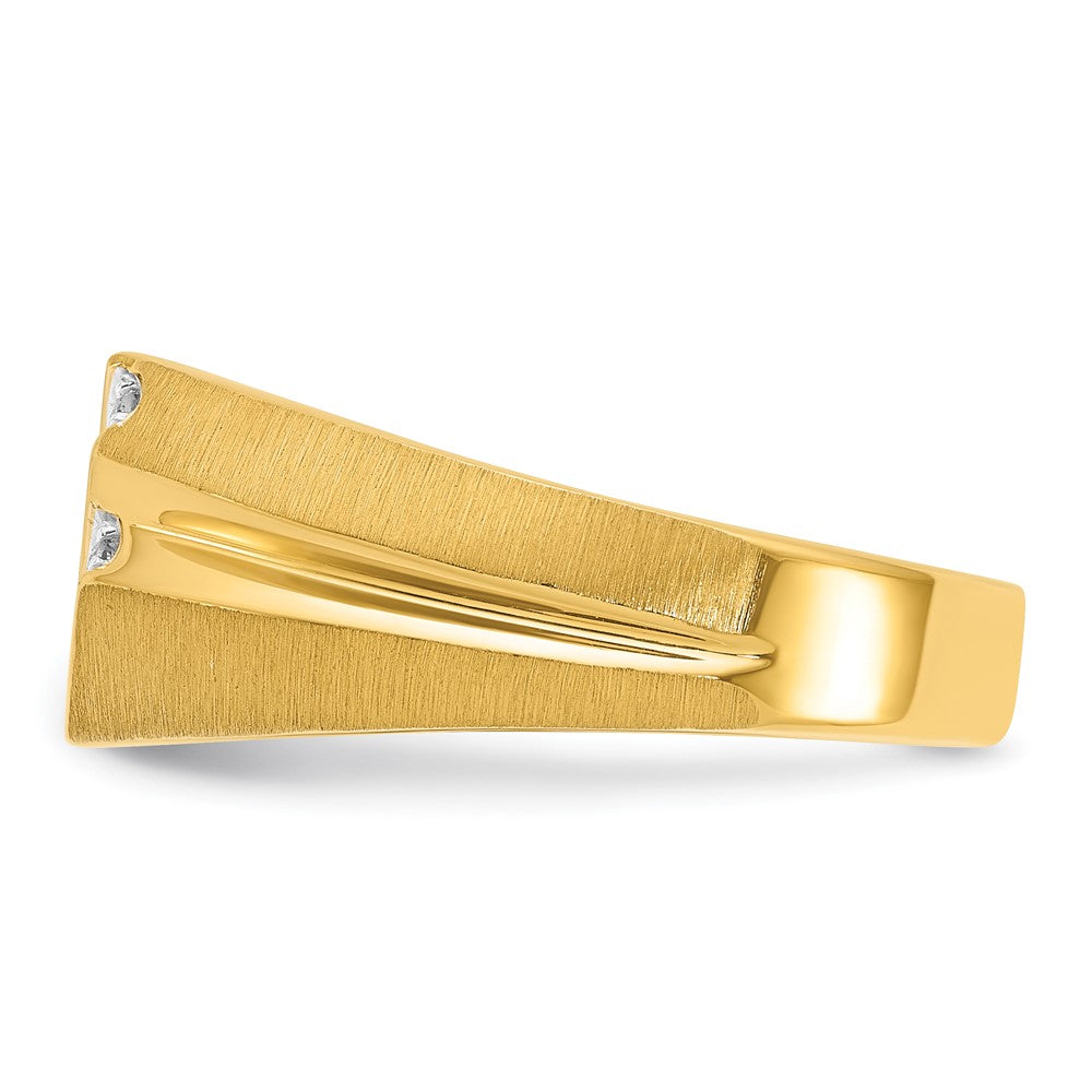 14k Yellow Gold Men's 1/4 carat Diamond Complete Ring