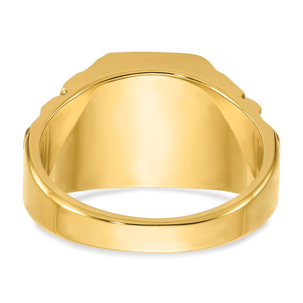 14k Yellow Gold 13x9mm Men's Signet Ring
