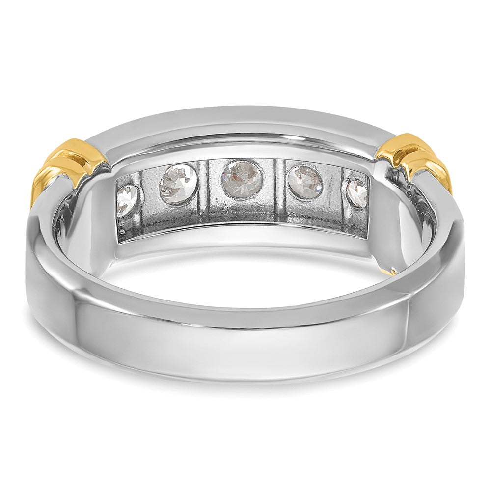 14k Two-tone Gold Men's 1 carat Diamond Complete Ring