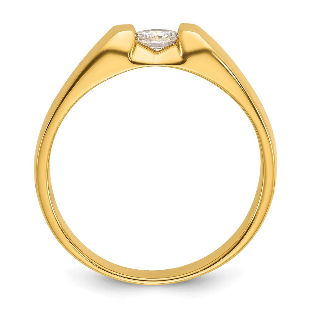 14k Yellow Gold Men's 1/3 carat Diamond Complete Ring
