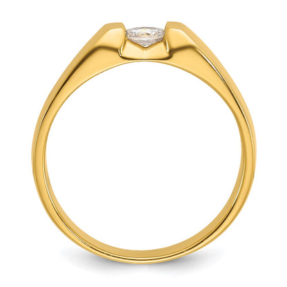 14k Yellow Gold Men's 1/3 carat Diamond Complete Ring