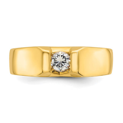 14k Yellow Gold Men's 1/3 carat Diamond Complete Ring