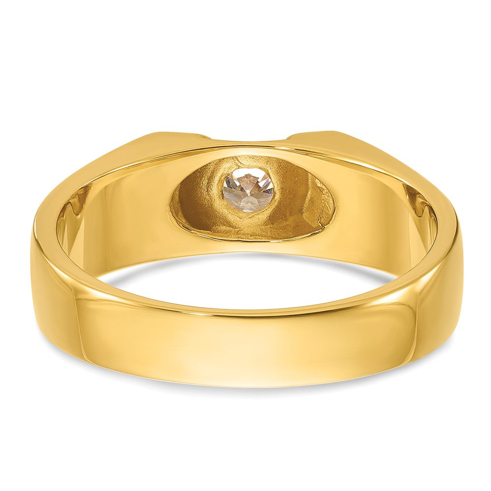 14k Yellow Gold Men's 1/3 carat Diamond Complete Ring